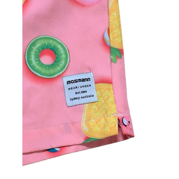MOSMANN wear under swim trunks pink pool tube flamingos watermelons pineapples L - Picture 4 of 16